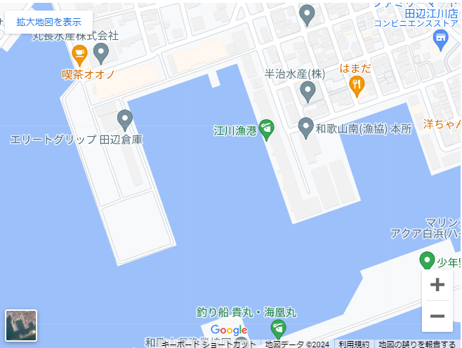 和歌山田辺江川漁港は、車横付けできるチヌ釣りポイント。釣太郎