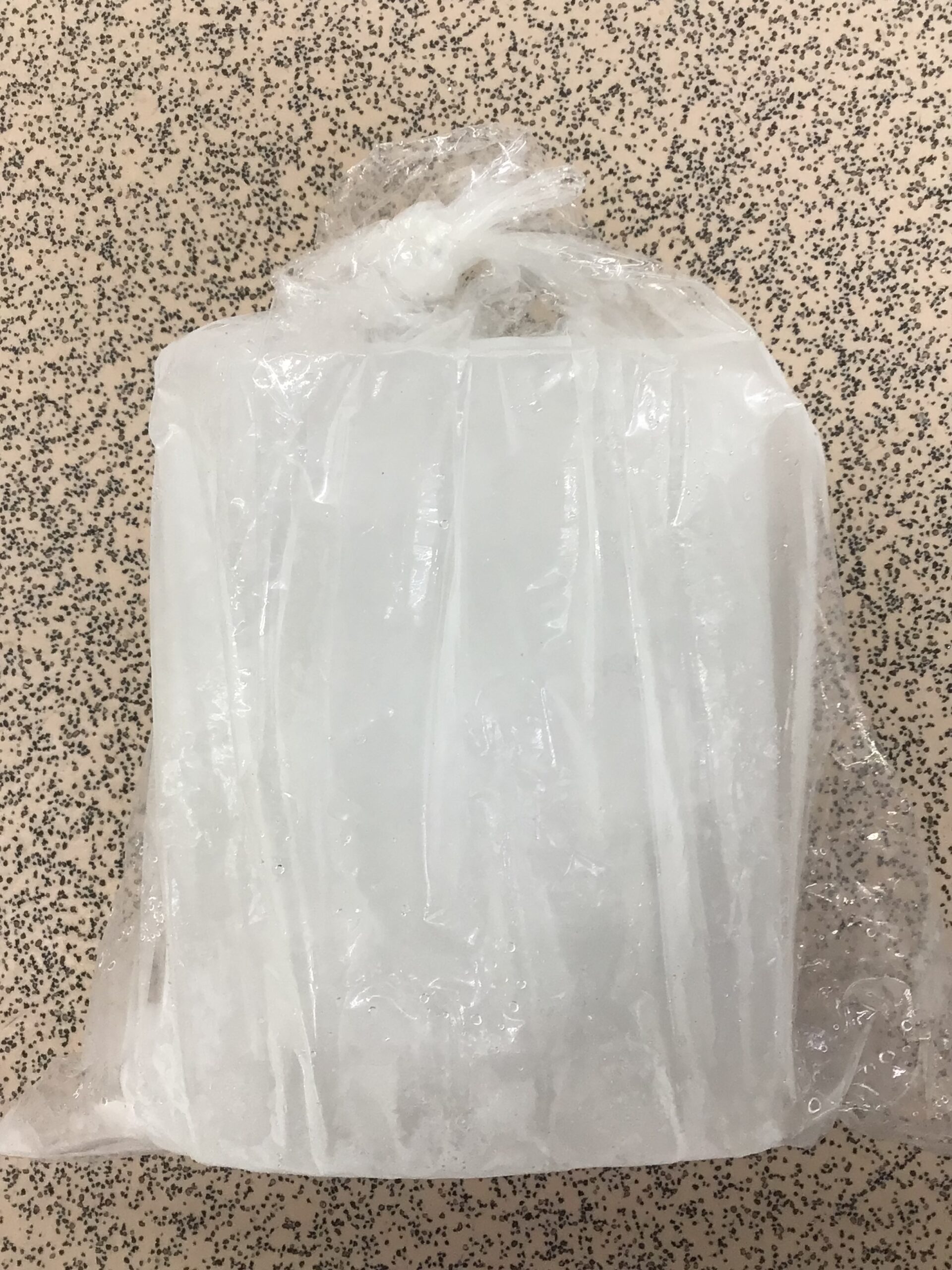 真水で作った氷と海水で作った氷の２種類があります。もちろん釣り魚冷却用。釣太郎