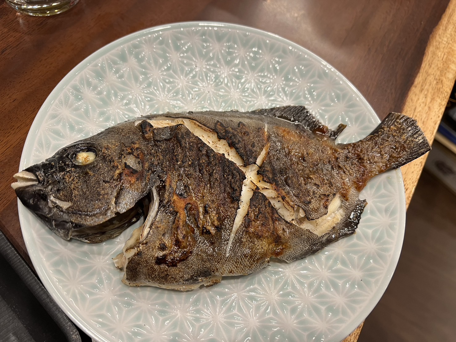 釣太郎水槽　石鯛　塩焼き　熟成　魚料理
