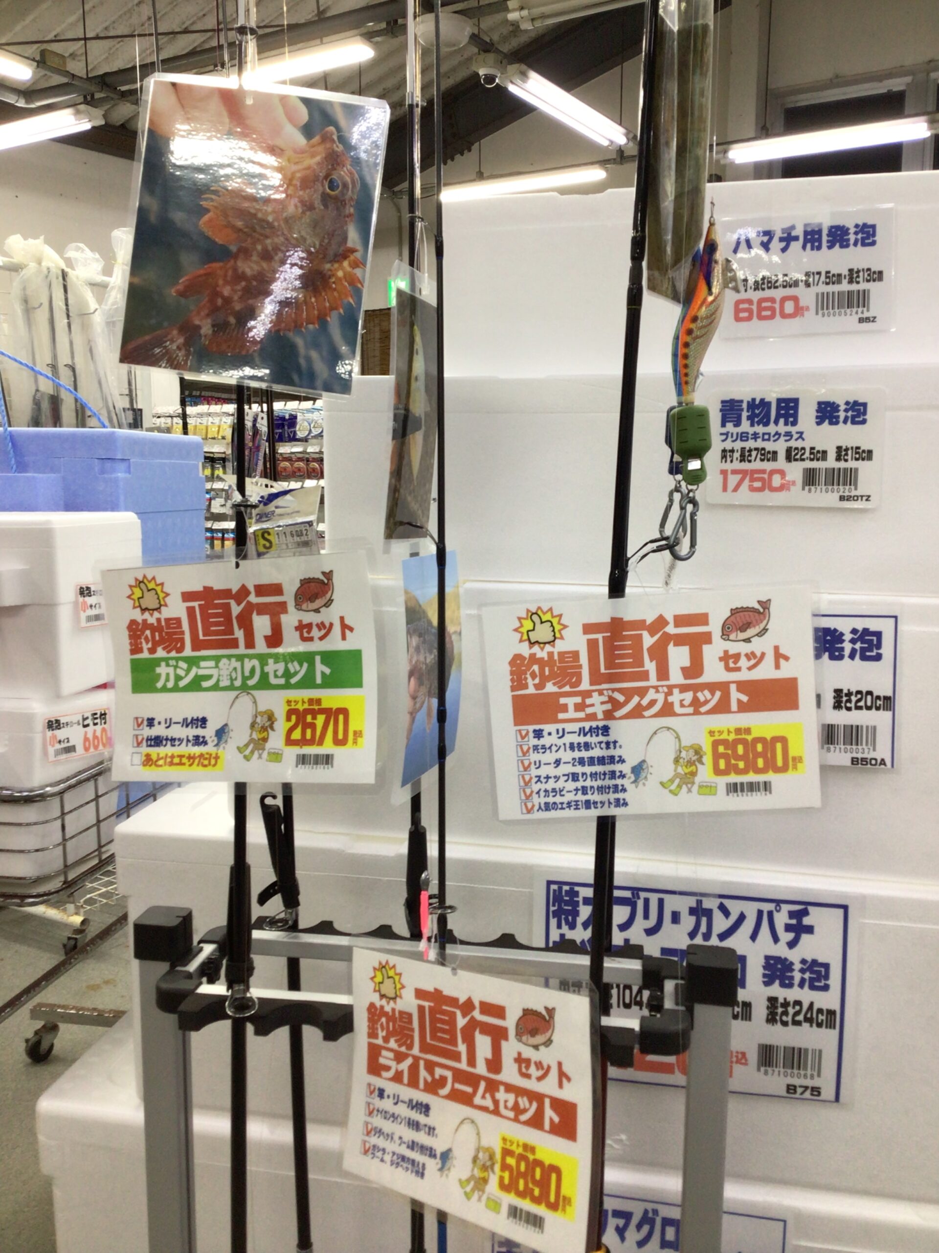 ガシラ（カサゴ）、エギング、ライトワーム、人気の釣り場直行セットが、これから拡充していきます。釣太郎
