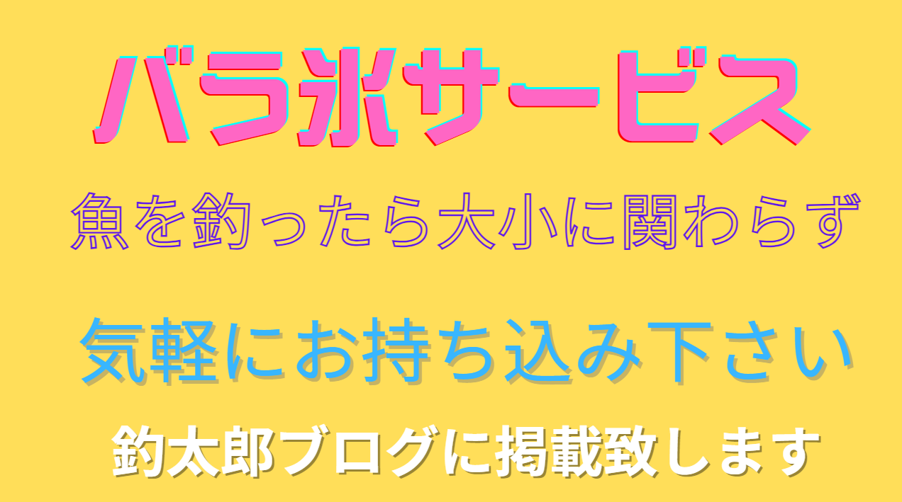 釣果魚、持込お待ちしております。魚種サイズ不問。お気軽にどうぞ。釣太郎