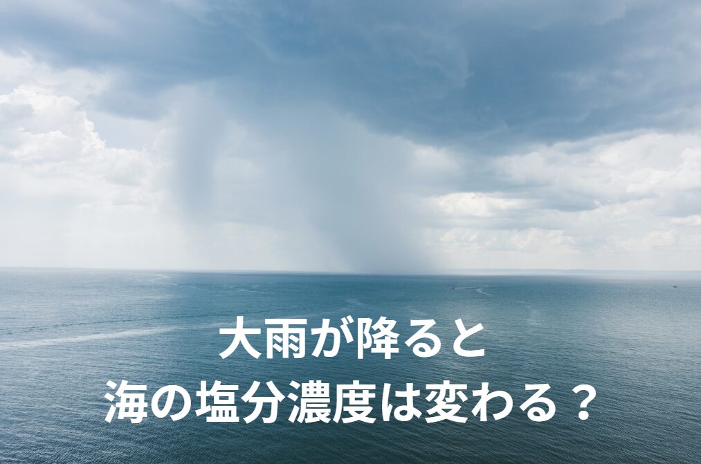 海水の塩分濃度は 3.5%だが、台風時や大雨が降った時等、随分変わる？　どれくらいで元に戻る？釣太郎