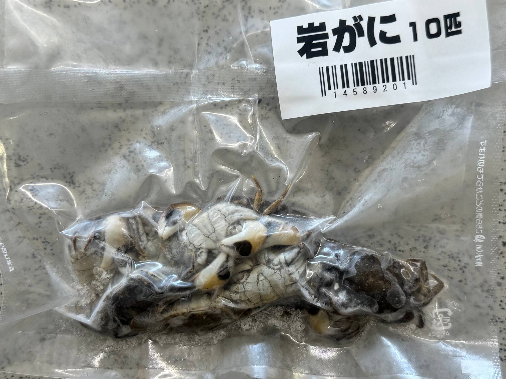 冷凍岩ガニ１０匹７８０円。チヌ、イガミ釣り餌。釣太郎。
