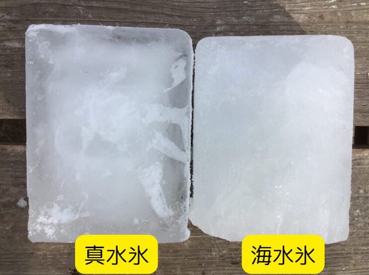 ブロック氷は海水と真水、2タイプあります。釣太郎