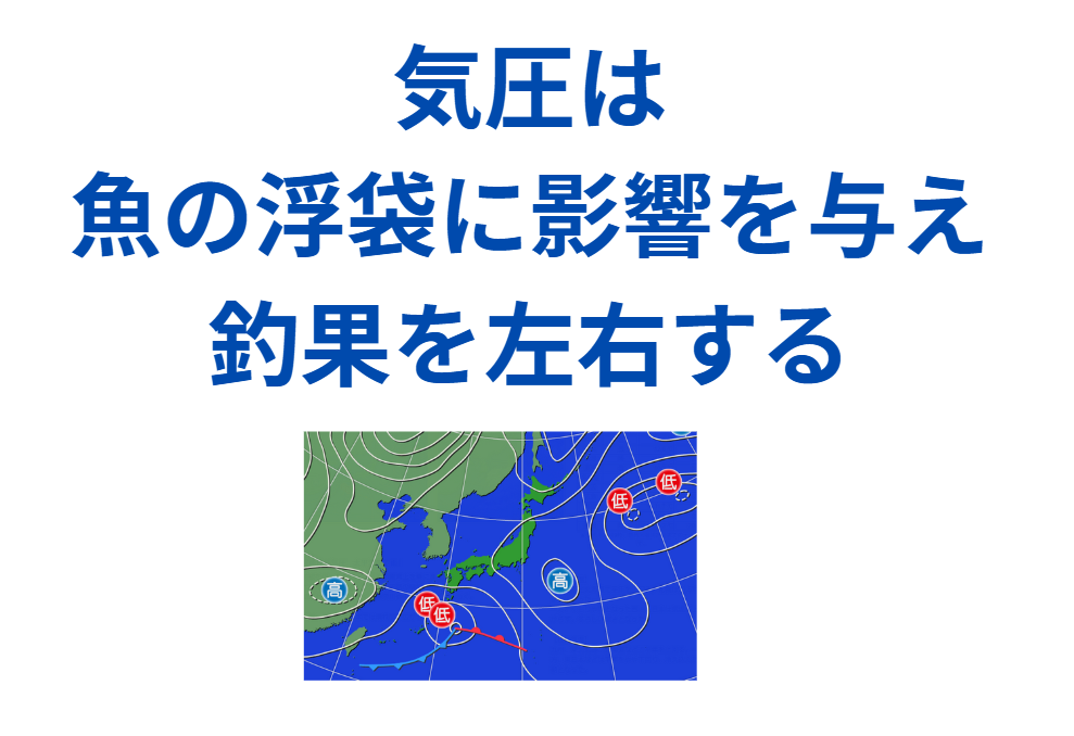 気圧と魚の浮き袋の関係説明。釣太郎