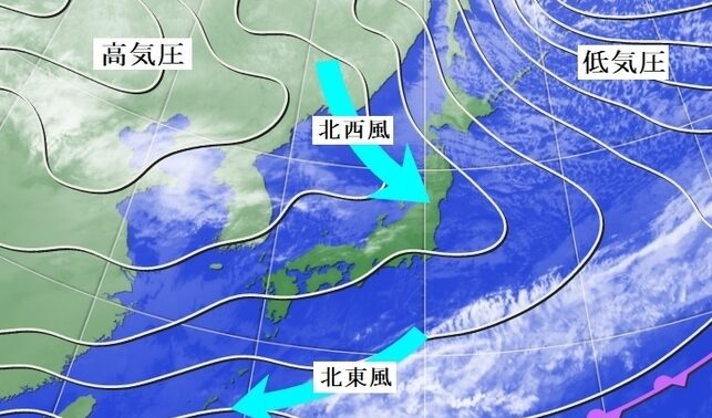 釣り人にわかりやすく説明する「西高東低の天気図」釣太郎