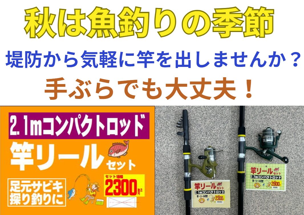 竿リールセットがあるので、気が向いた、魚釣りが楽しめます。釣太郎