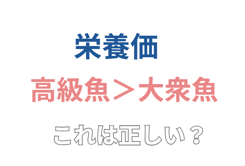 高級魚の方が大衆魚より、栄養分は高い?釣太郎