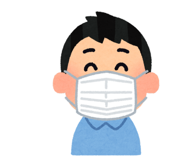 マスクなしだと、咳をすると、比較的大きな飛沫（5µm以上）は 1～2メートル 飛ぶことが一般的です。釣太郎