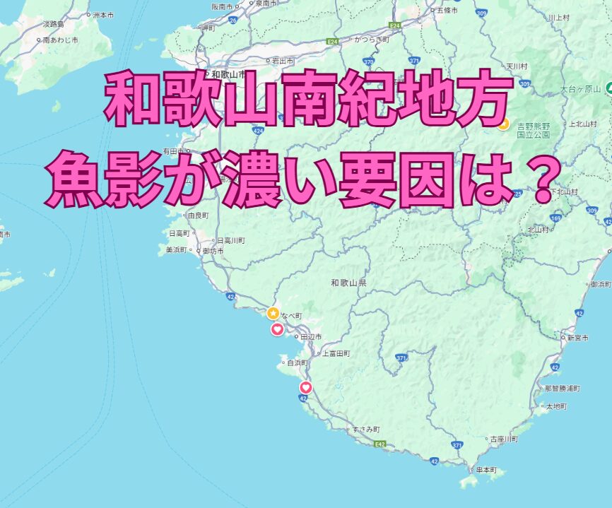 和歌山南紀地方で魚影が濃い要因説明。釣太郎