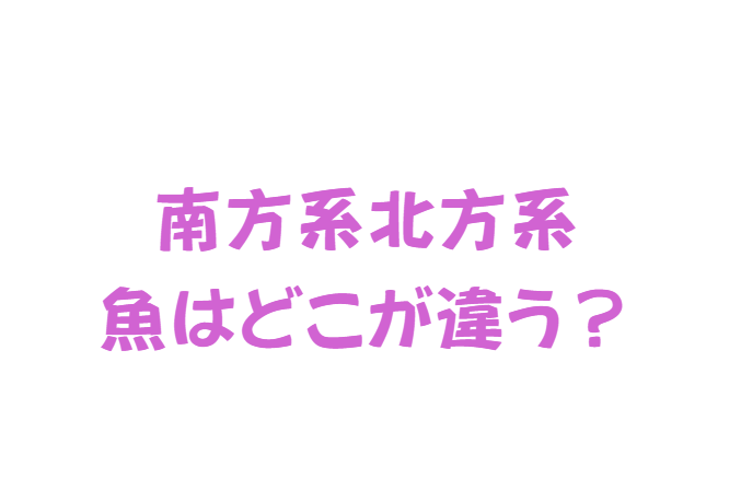 魚には南方系と北方寒冷系があるが、どこが違うのかご説明。釣太郎