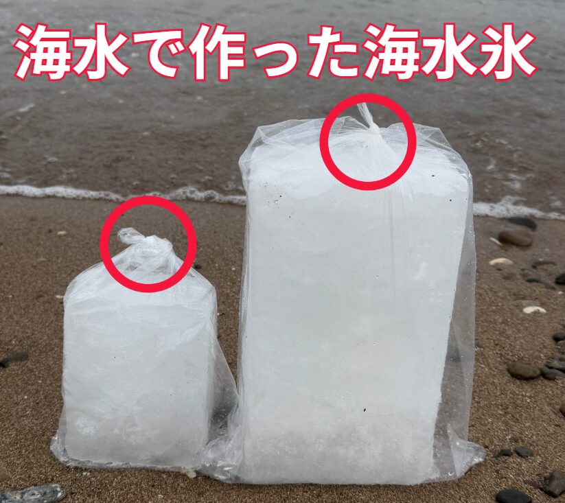 釣り人の為の、海水を凍らせた海水氷は、魚に優しいと大人気。釣太郎