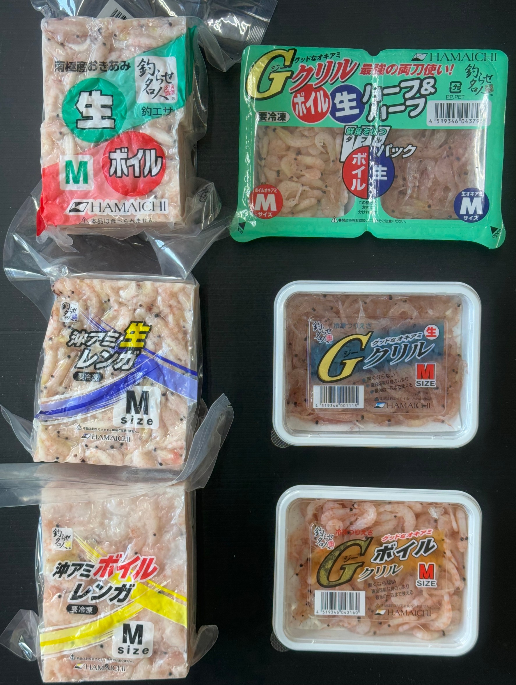 グレ釣り、サシエサは生とボイル、生ブロックレンガ、加工餌があります。これをフカセ釣り初心者へ特徴のご説明。釣太郎