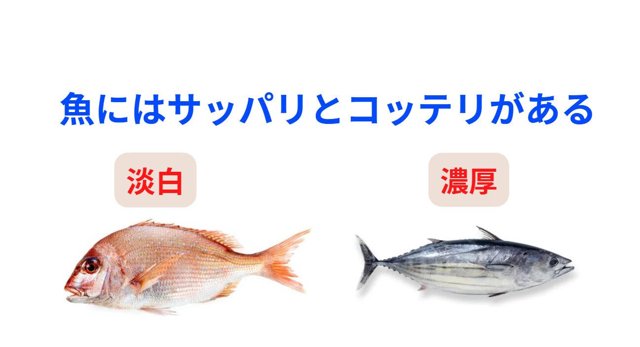 魚にはさっぱり淡白系と、コッテリ濃厚は、２種がある。釣太郎