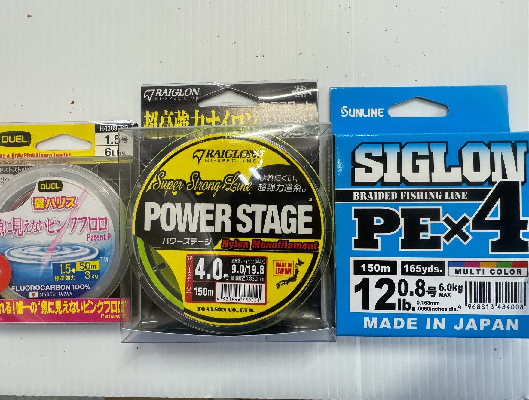 釣り糸、フロロカーボン、ナイロン、PE、ライン違い説明。釣太郎