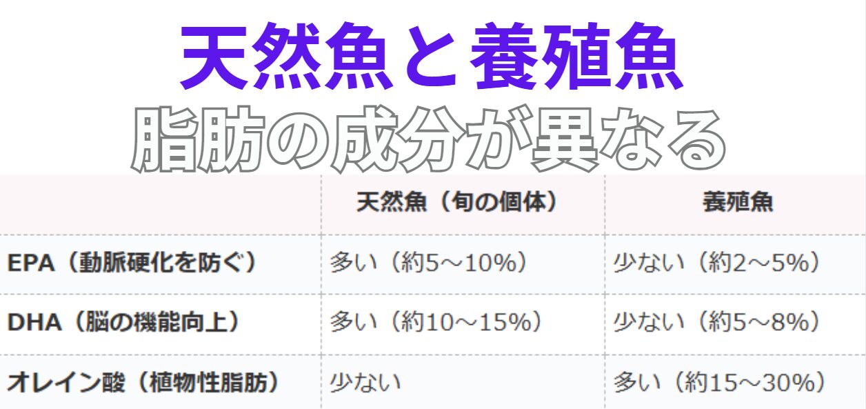 養殖魚の脂は天然魚とは成分が異なる。釣太郎