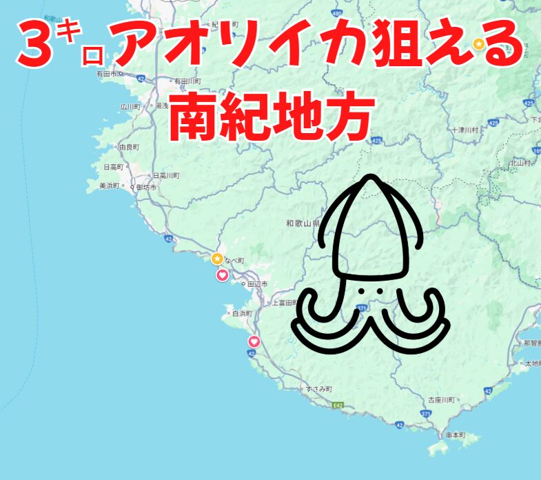 3㌔アオリイカを狙うなら南紀地方がベスト。釣太郎