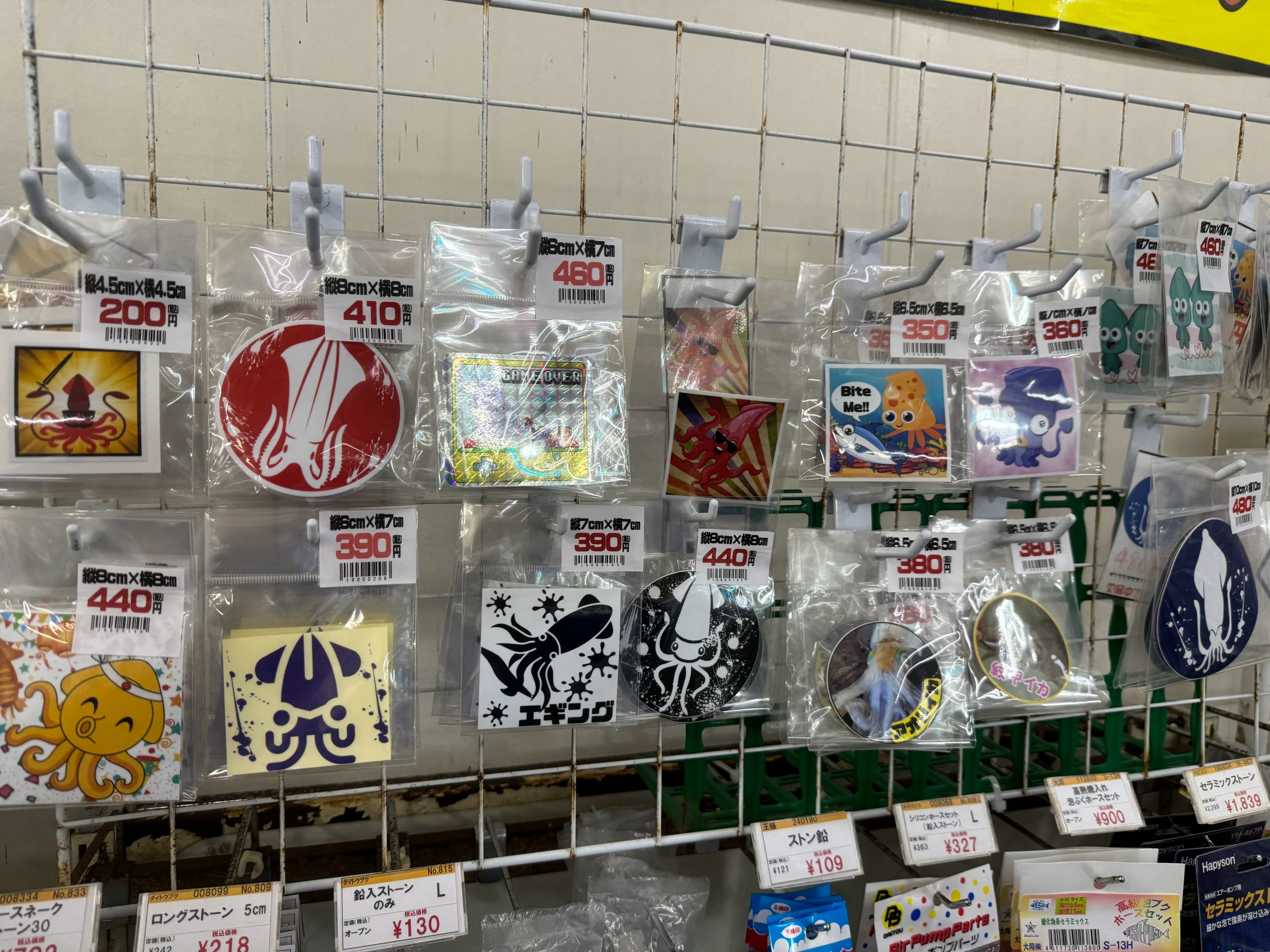 アオリイカステッカーとシール色々あります。釣太郎