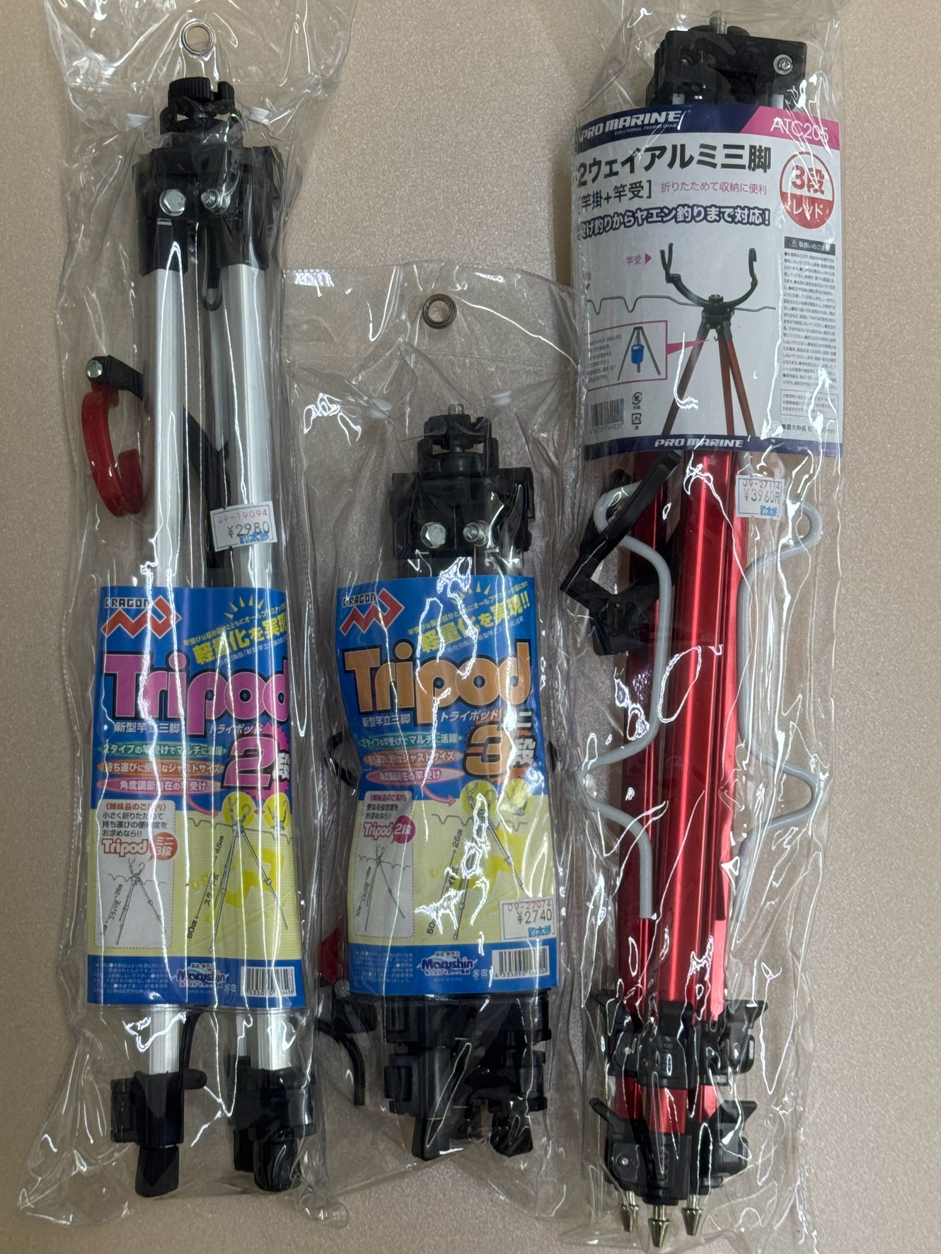 アオリイカ釣り、堤防なら三脚竿受け。釣太郎