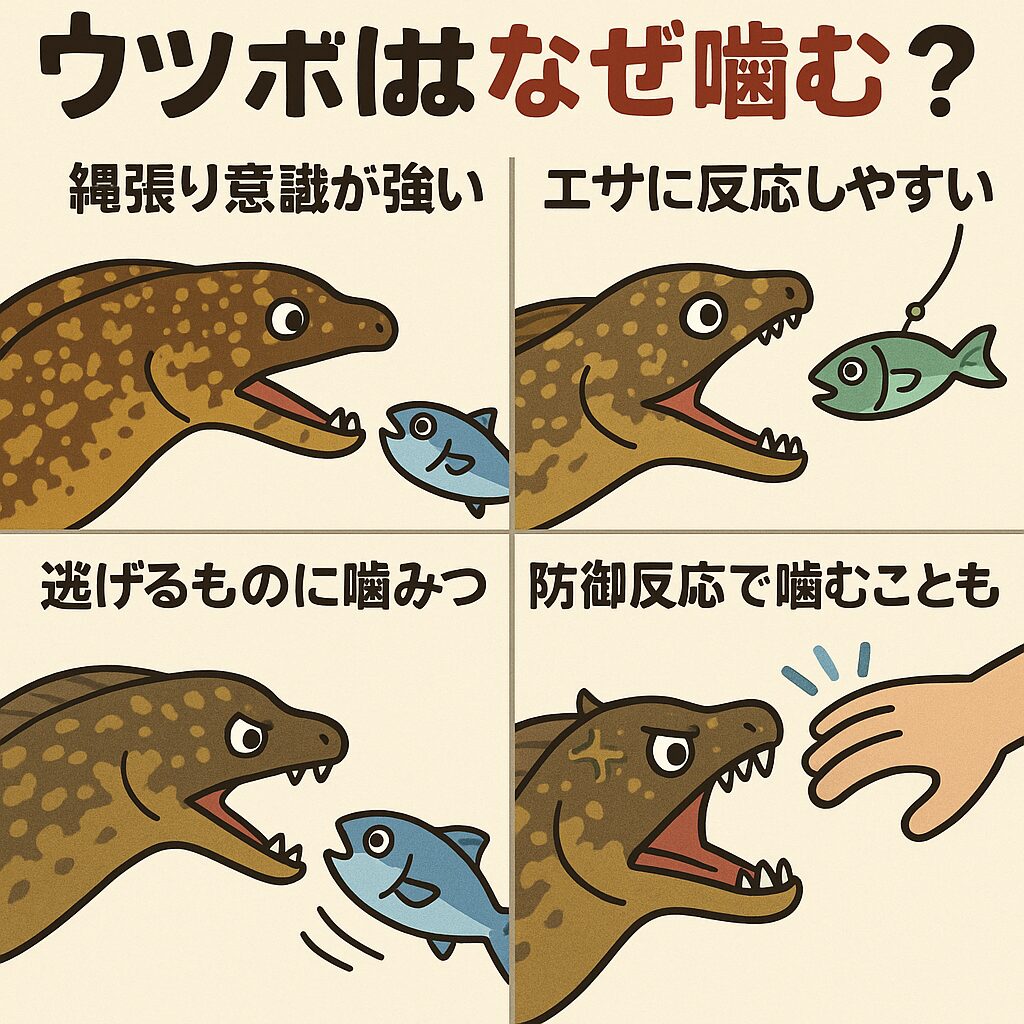 ウツボはなぜ噛むのか？釣太郎