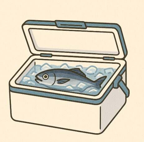 魚冷却、アジ、サバ、イワシなどの小型魚や、大量に釣れた場合は潮氷（氷＋海水）が適しています。大型魚や高級魚は、氷のみで丁寧に冷やすのがおすすめです。釣太郎