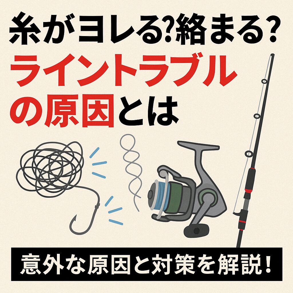 釣り人の最大の不快は糸ヨレ(ライントラブル)この原因と対策を、具体的にわかりやすくご説明。釣太郎