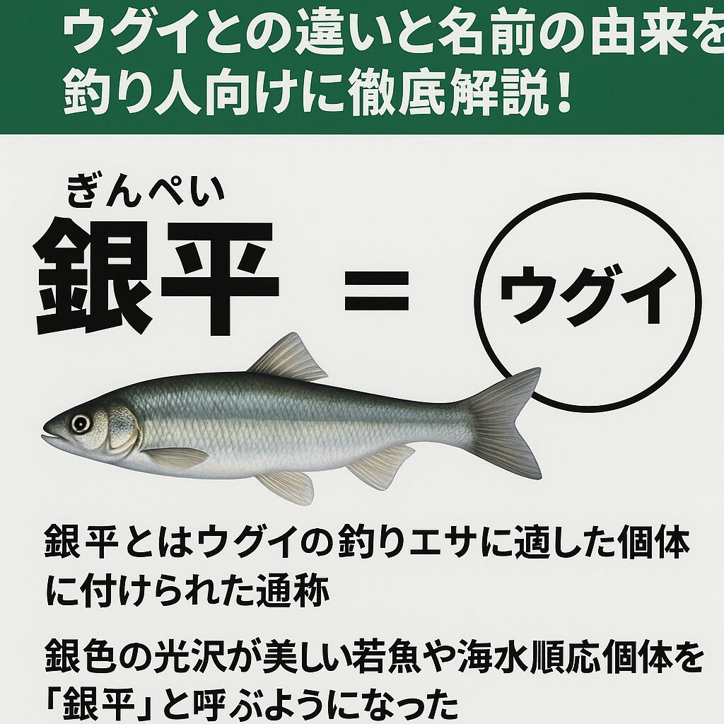 銀平とは、釣りに適したウグイの愛称。釣太郎