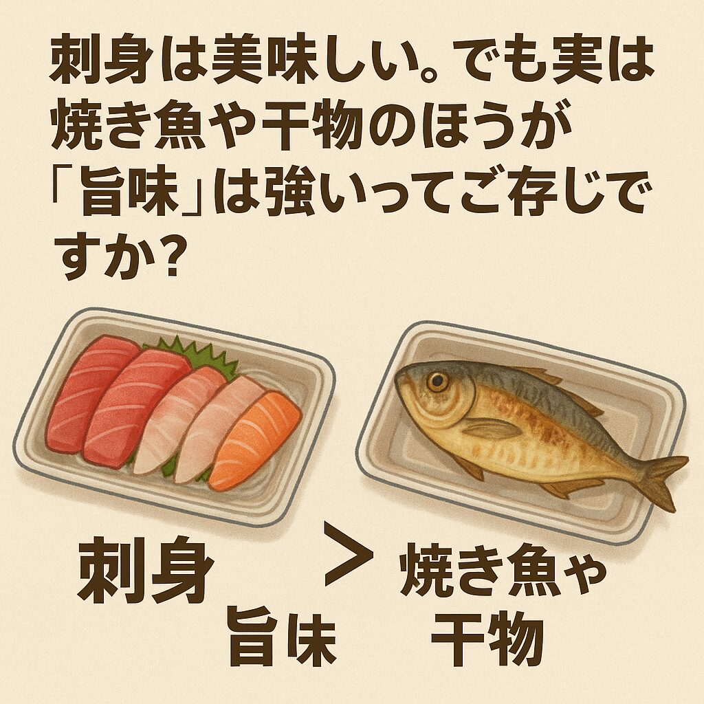 魚は刺身より、焼き魚、干物ほうがうま味が強いって知っていますか?釣太郎