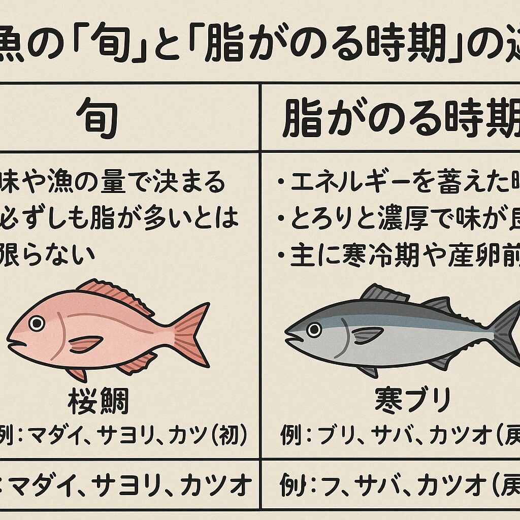 魚の旬＝脂がのって美味ではない。釣太郎