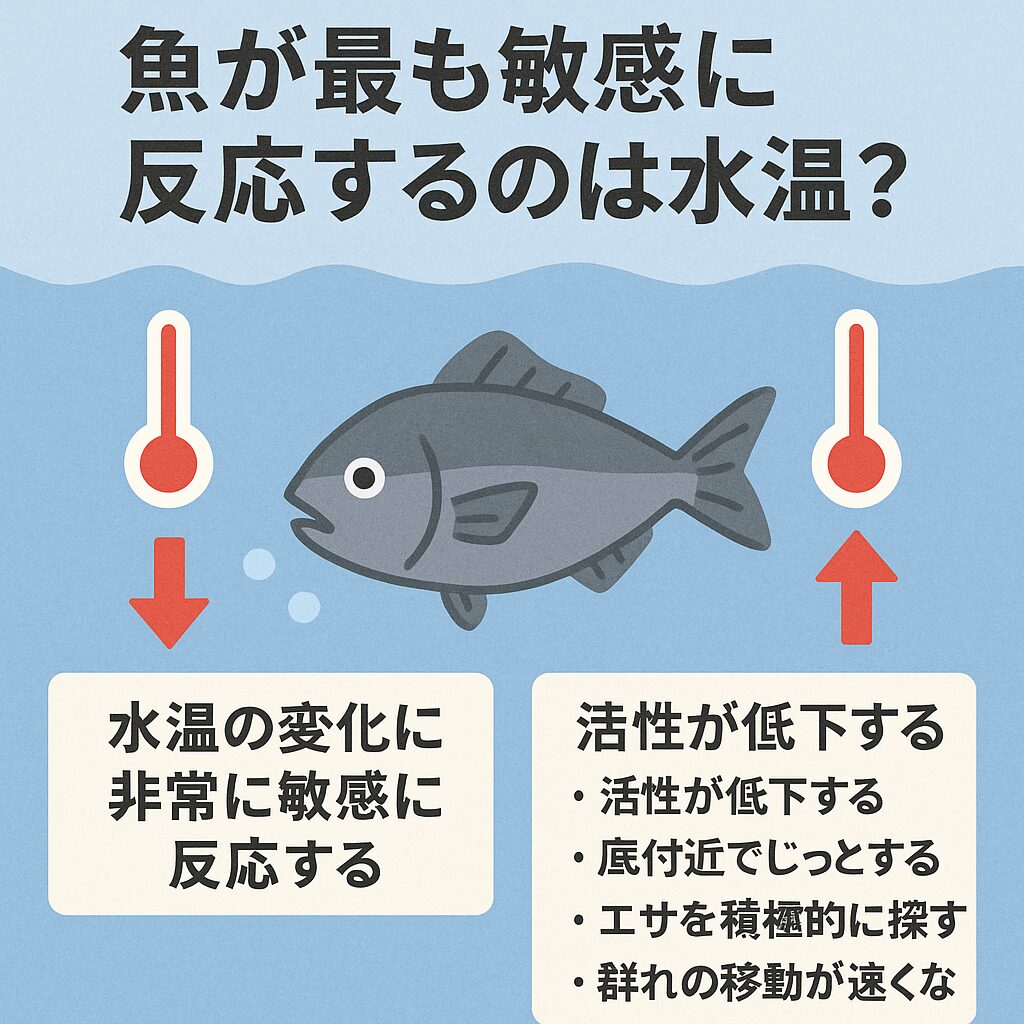 魚は水温に元tも敏感に反応する。釣太郎