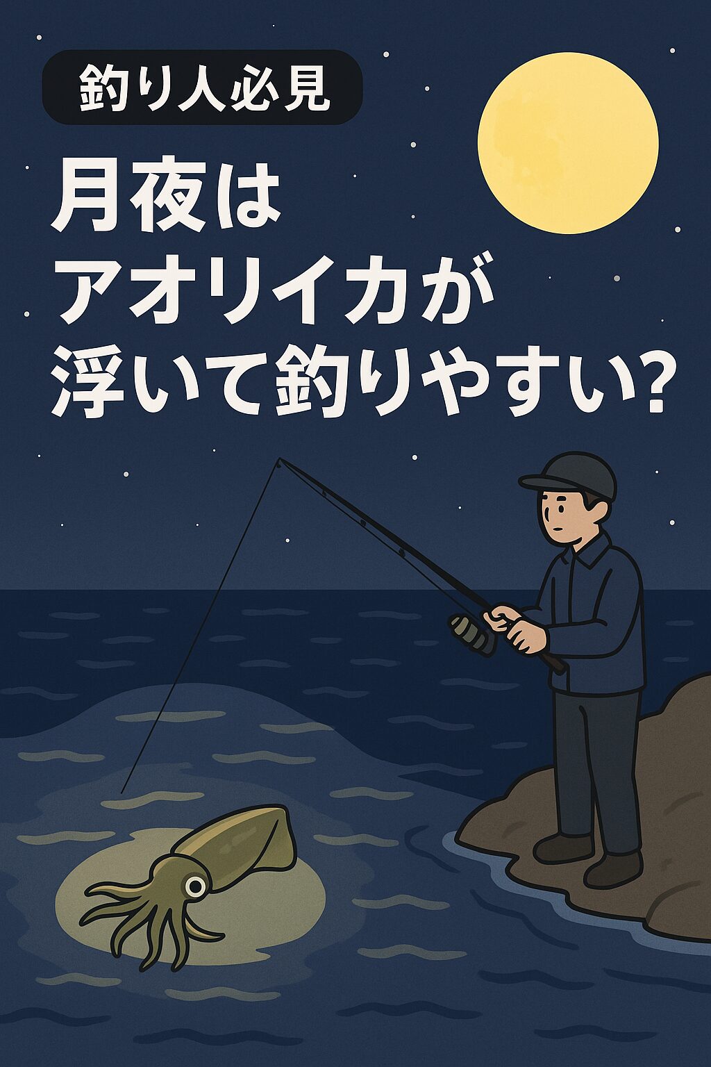 アオリイカ、月夜=釣れる、ではない。状況判断がすべて!釣太郎