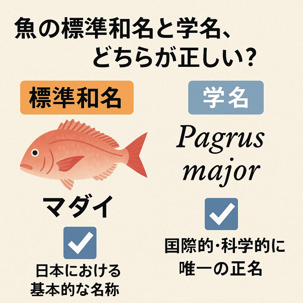 魚の正式名称は標準和名?学名?どっち?釣太郎