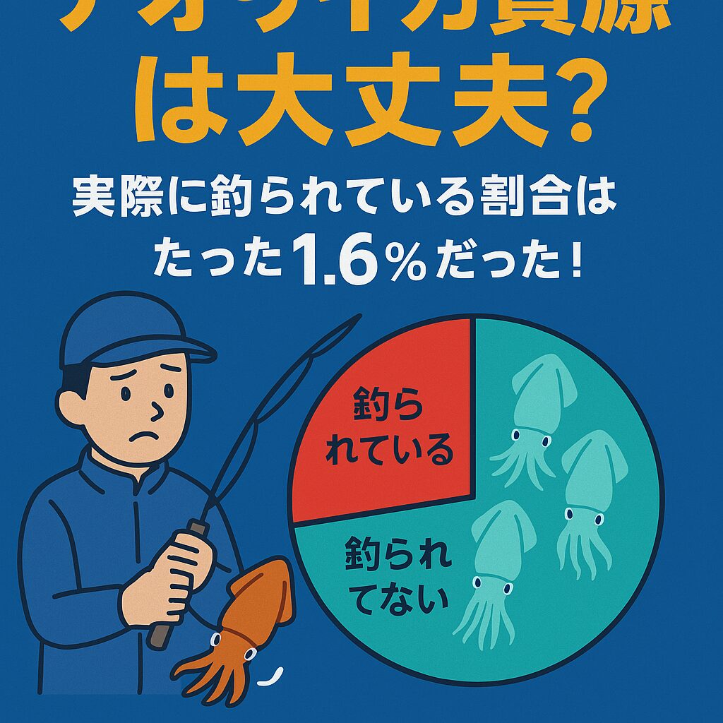釣られているアオリイカは全体の「たった1.6%」釣太郎