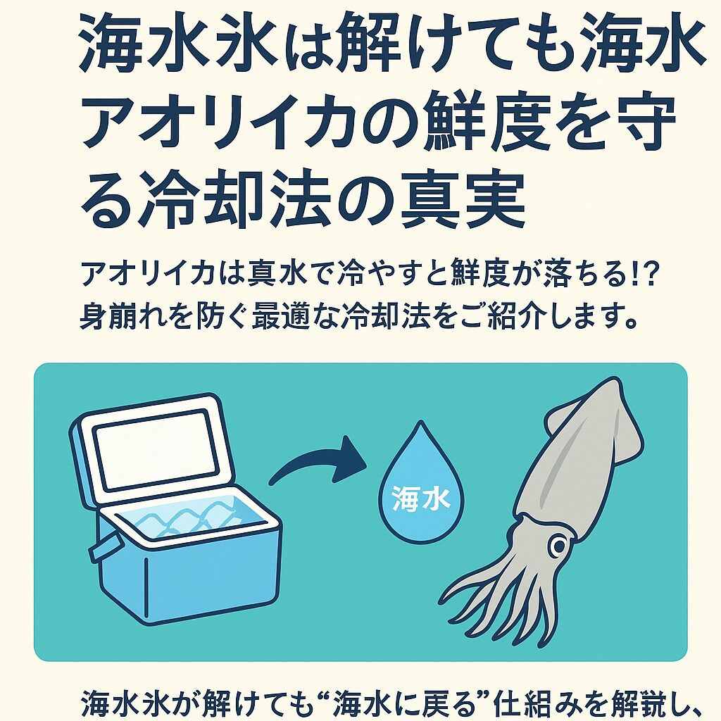 海水氷は解けても海水！アオリイカの鮮度を守る冷却法の真実。釣太郎