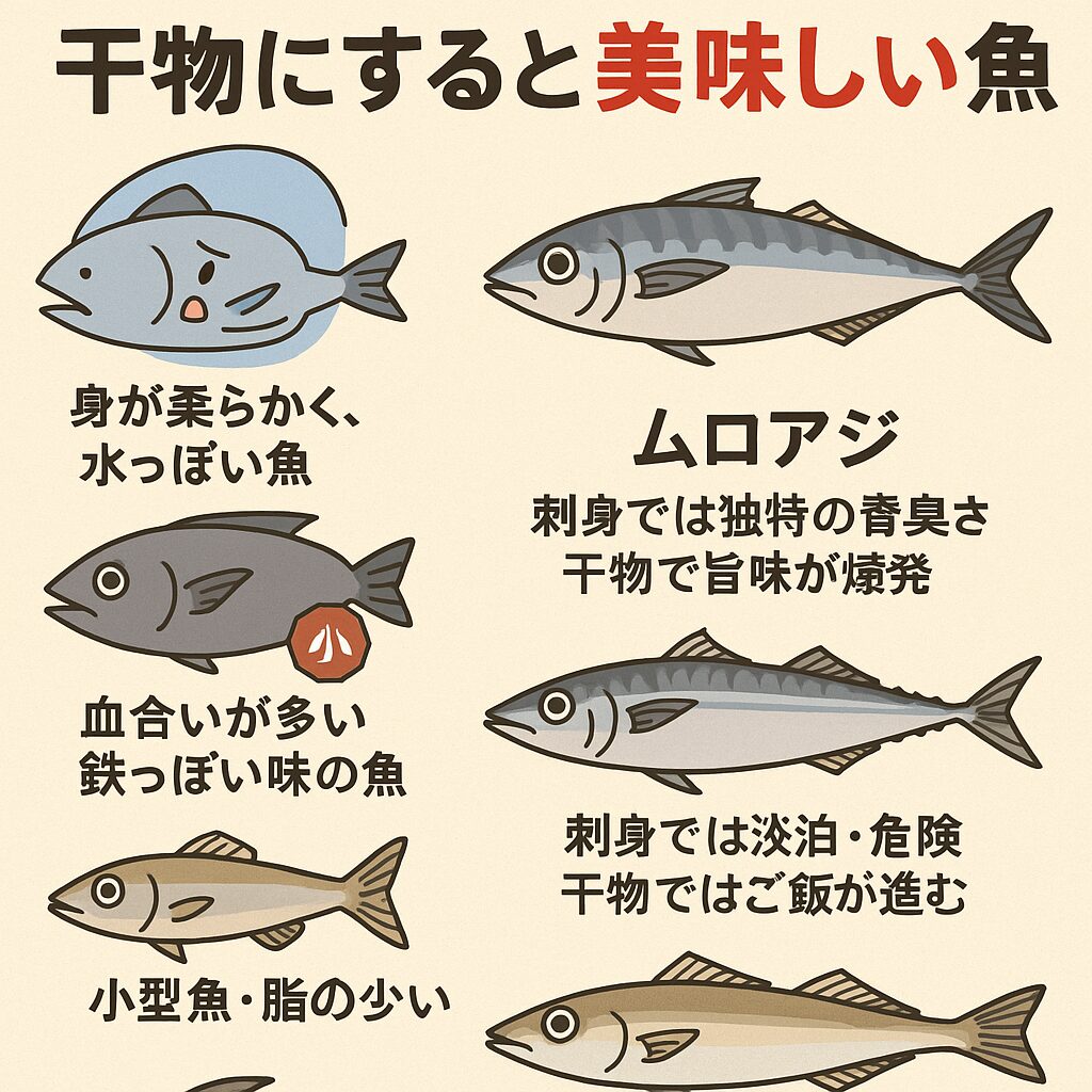 刺身では不人気、でも干物なら主役級の魚たち!釣太郎