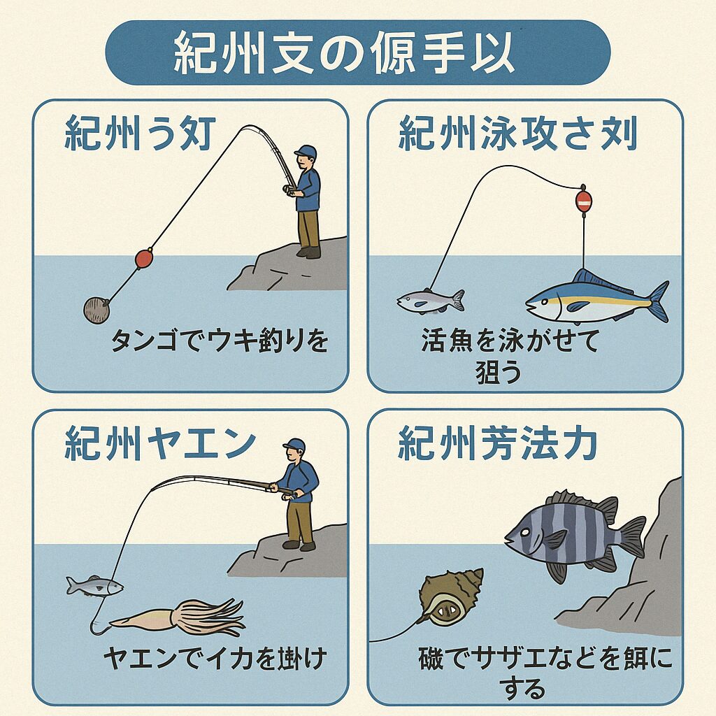 紀州の伝統・現代釣法一覧。釣太郎
