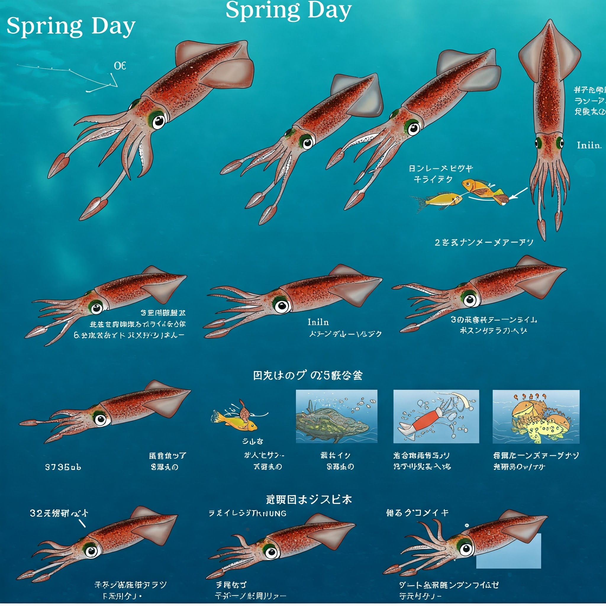 春のアオリイカの行動パターンを、０時から３時間ピッチで釣り人にご説明。釣太郎