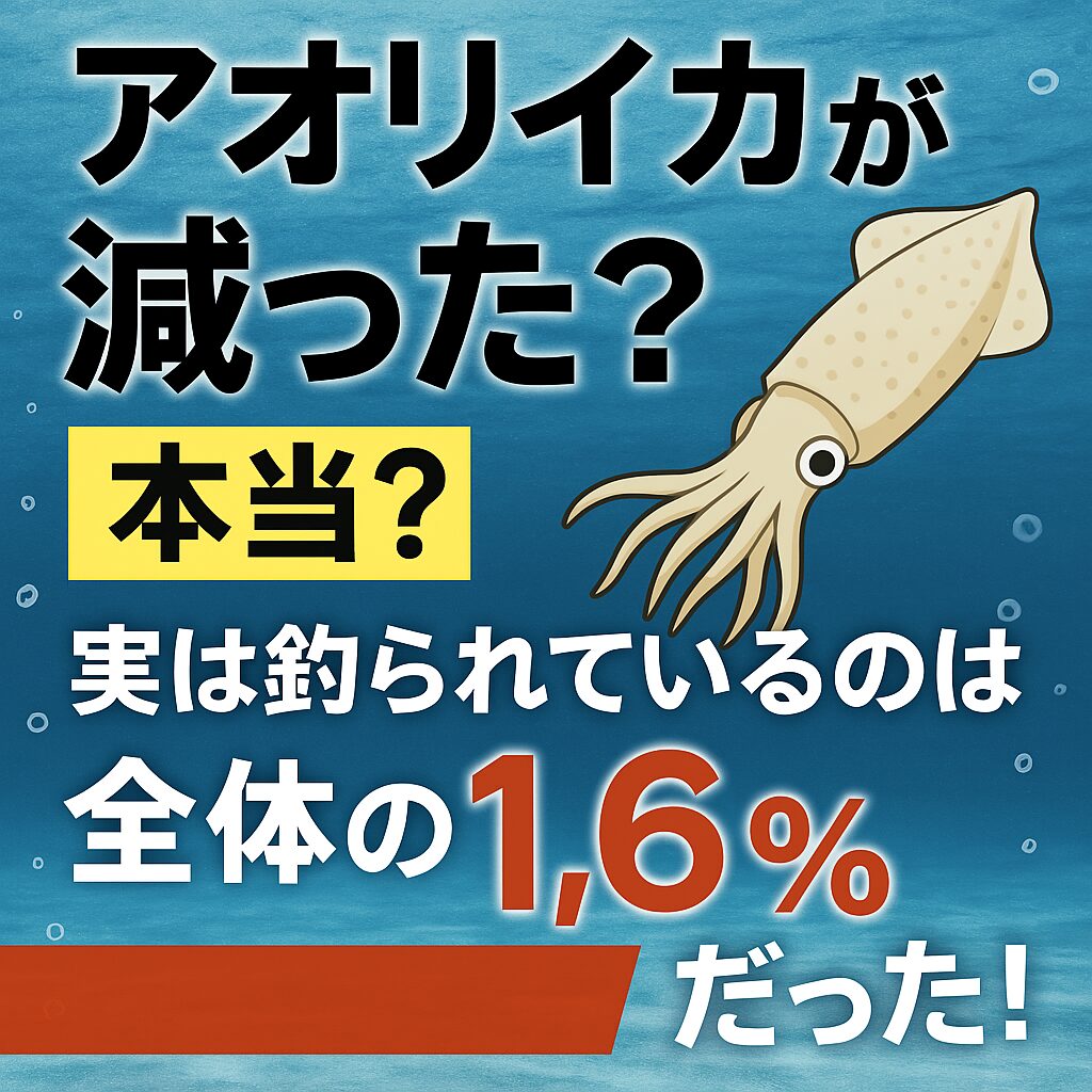 アオリイカは全体の「1.6%しか釣られていない」釣太郎