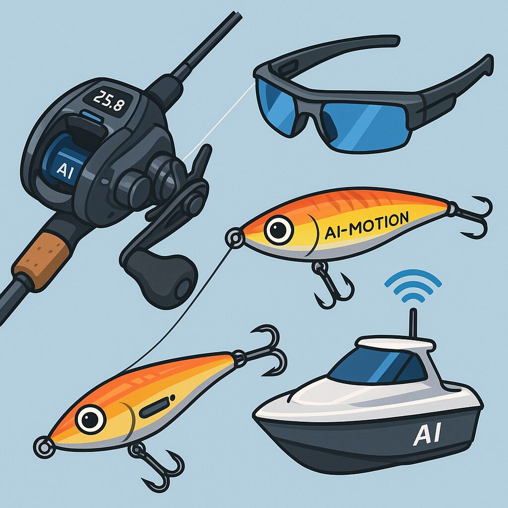 未来の釣り道具はAI化し、初心者d芽生釣りやすくなっている可能性が高い。ボウズも少なくなると予測される。釣太郎