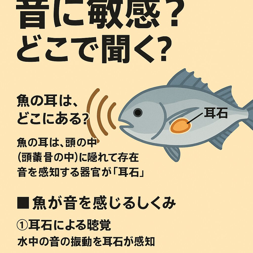 魚には耳がないのに、どうして音が敏感なのかご説明。釣太郎