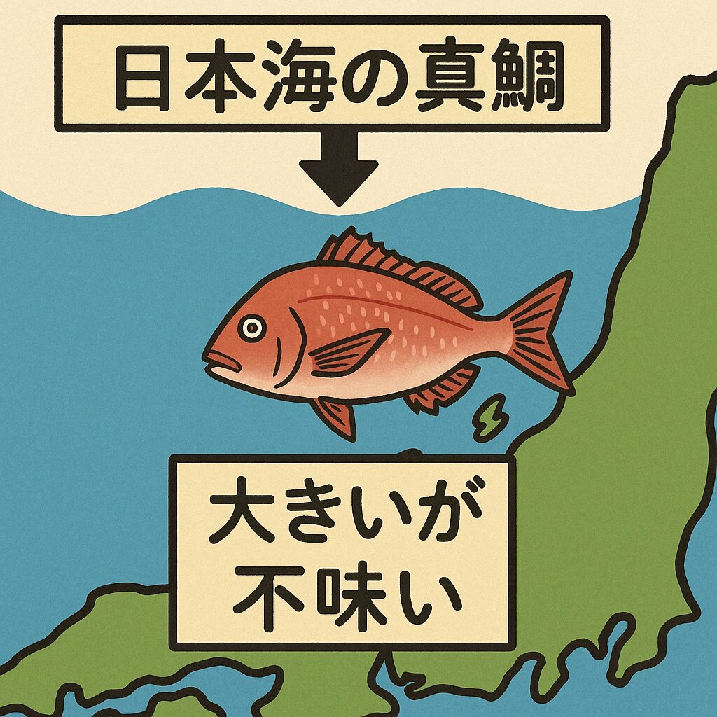 日本海の真鯛は大きいが不味い、という釣り人の声を耳にするが。釣太郎