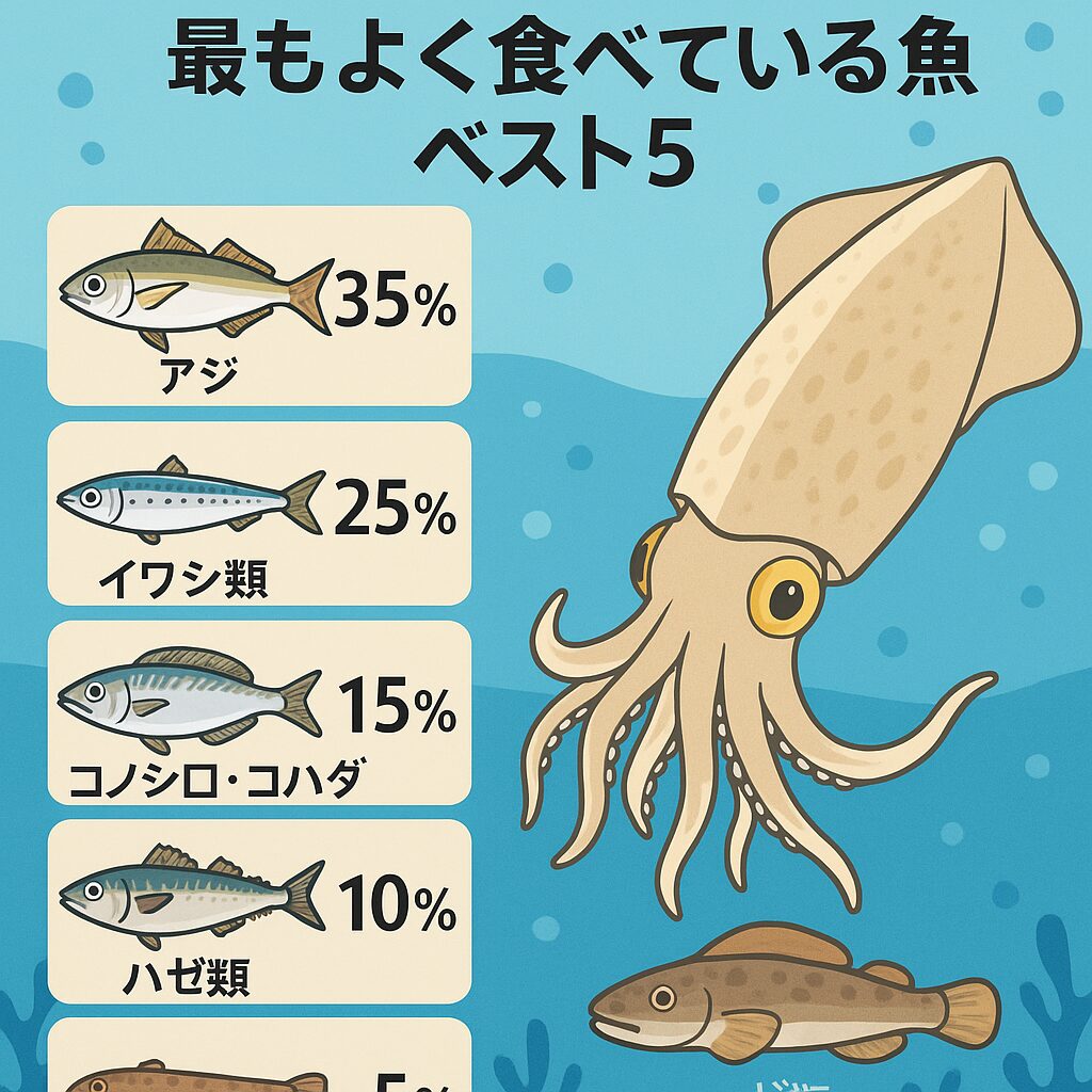 アオリイカが海中で最も食べている魚ベスト5。釣太郎