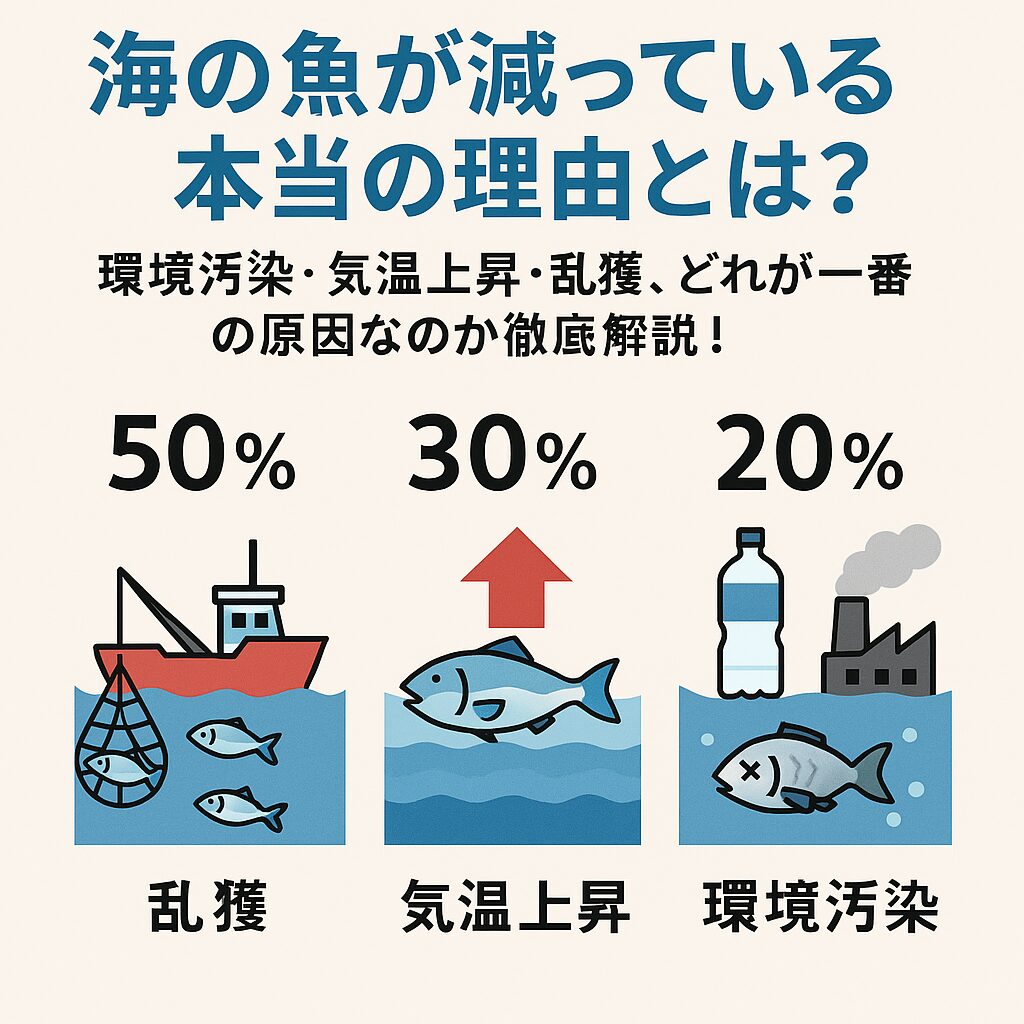 海の魚が減っている理由説明。釣太郎