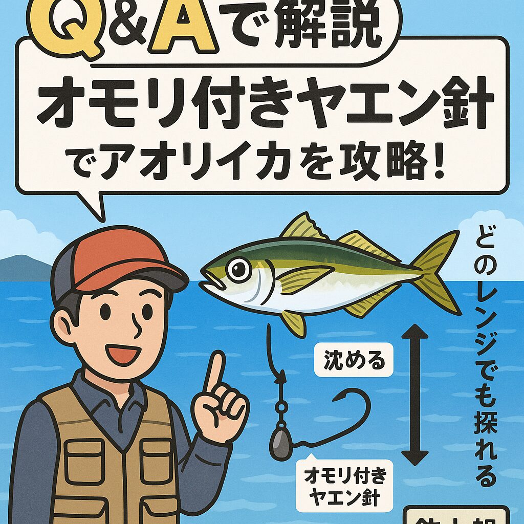 オモリ付きヤエン針は釣太郎の自作品。2個入り400円。大ヒット中。アオリイカ釣り用品。
