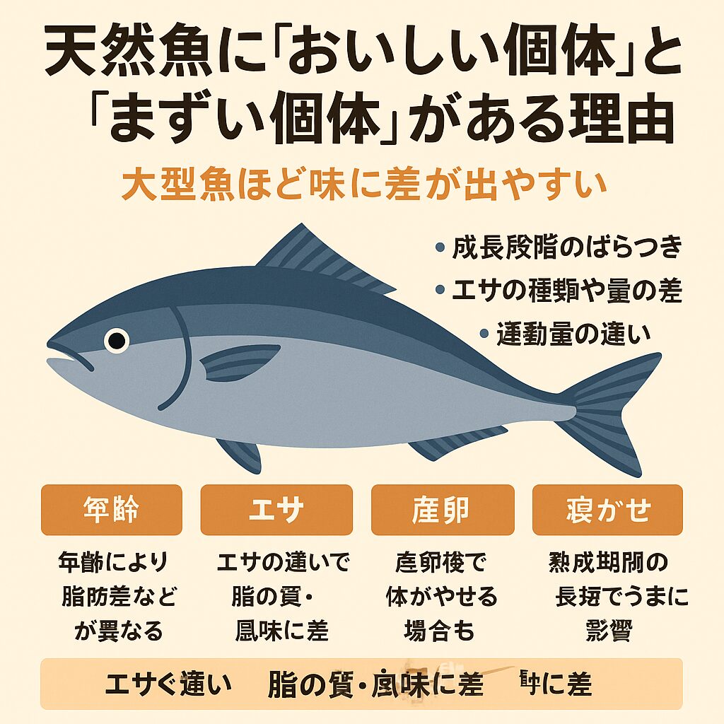 【なぜ?】天然魚には“旨い個体”と“まずい個体”がある!大型魚ほど差が出る理由とは?釣太郎