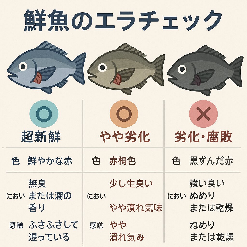 エラを見れば、魚の鮮度がわかる！釣太郎