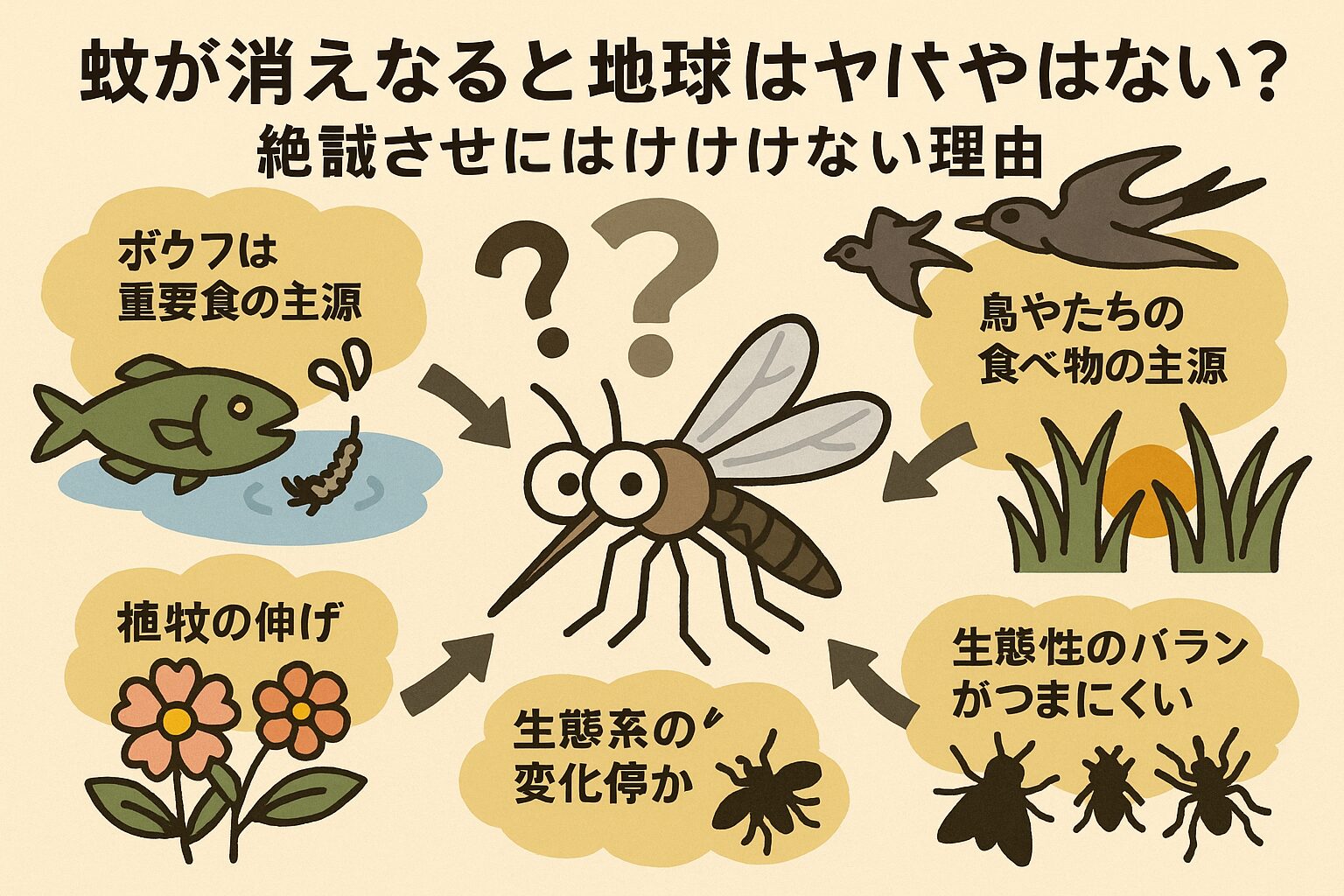 蚊はただの害虫？──実は“生態系の歯車”。釣太郎