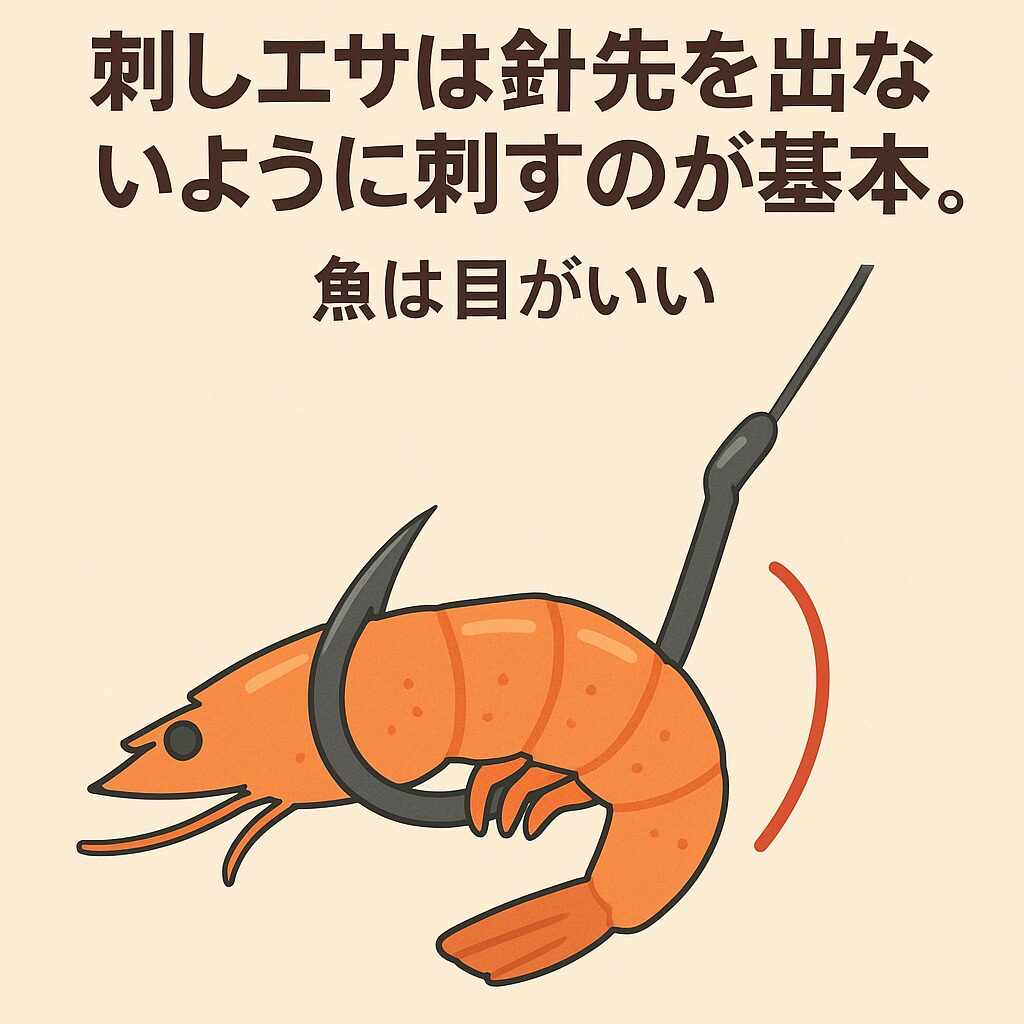 刺しエサは“針先が見えない”のが基本！釣太郎