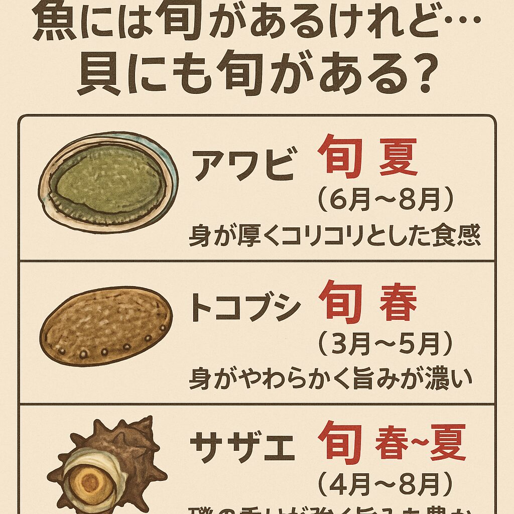 魚だけでなく、貝にも確実に旬がある!時期を狙えば別物の美味しさ。釣太郎