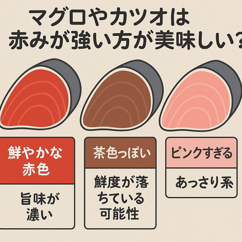 マグロやカツオは“赤みが強いほど美味しい”のか？色で見極める、本当に美味しい赤身の選び方！釣太郎